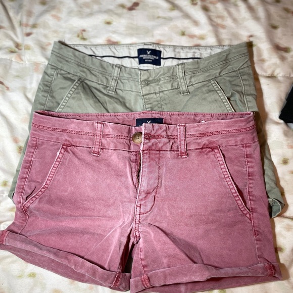 AMERICAN EAGLE MIDI STRETCH SHORTS - Picture 1 of 3